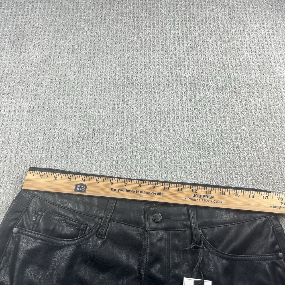 Judy Blue Faux Leather Straight Pants Size 16W Black Tummy Control JB88755 NEW - Picture 6 of 10